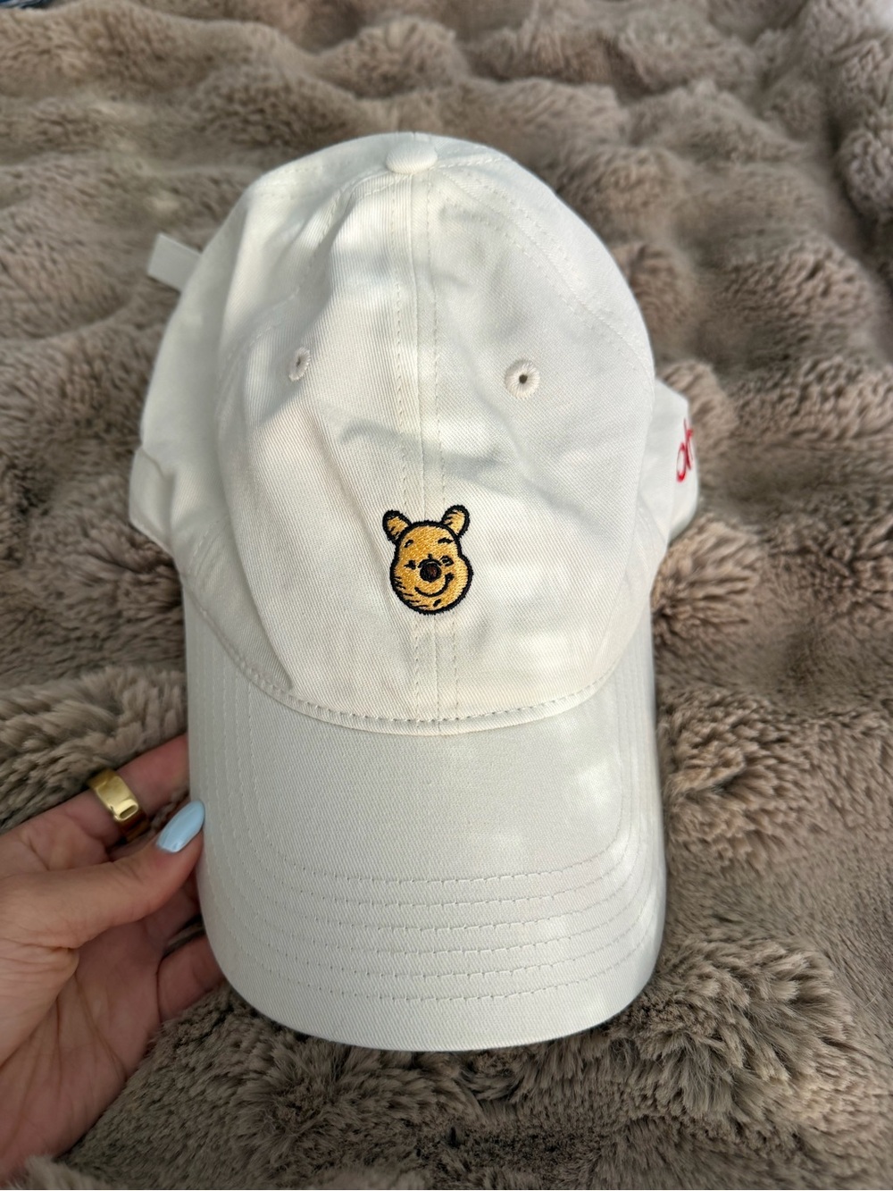 Disney White Baseball Hat with Yellow Winnie the Pooh Embroidery